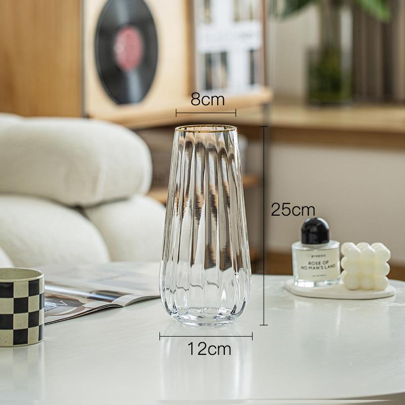 Elegant Small Glass Vase for Fresh Flowers - Perfect for Living Room or Dining Table Decor