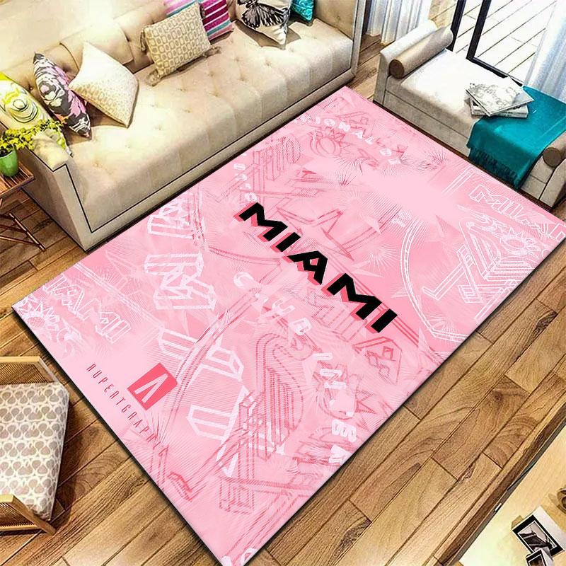Inter Miami CF Carpet Rug for Living Room Bedroom Home Sofa Decoration,Kids play Non-slip Floor Mat