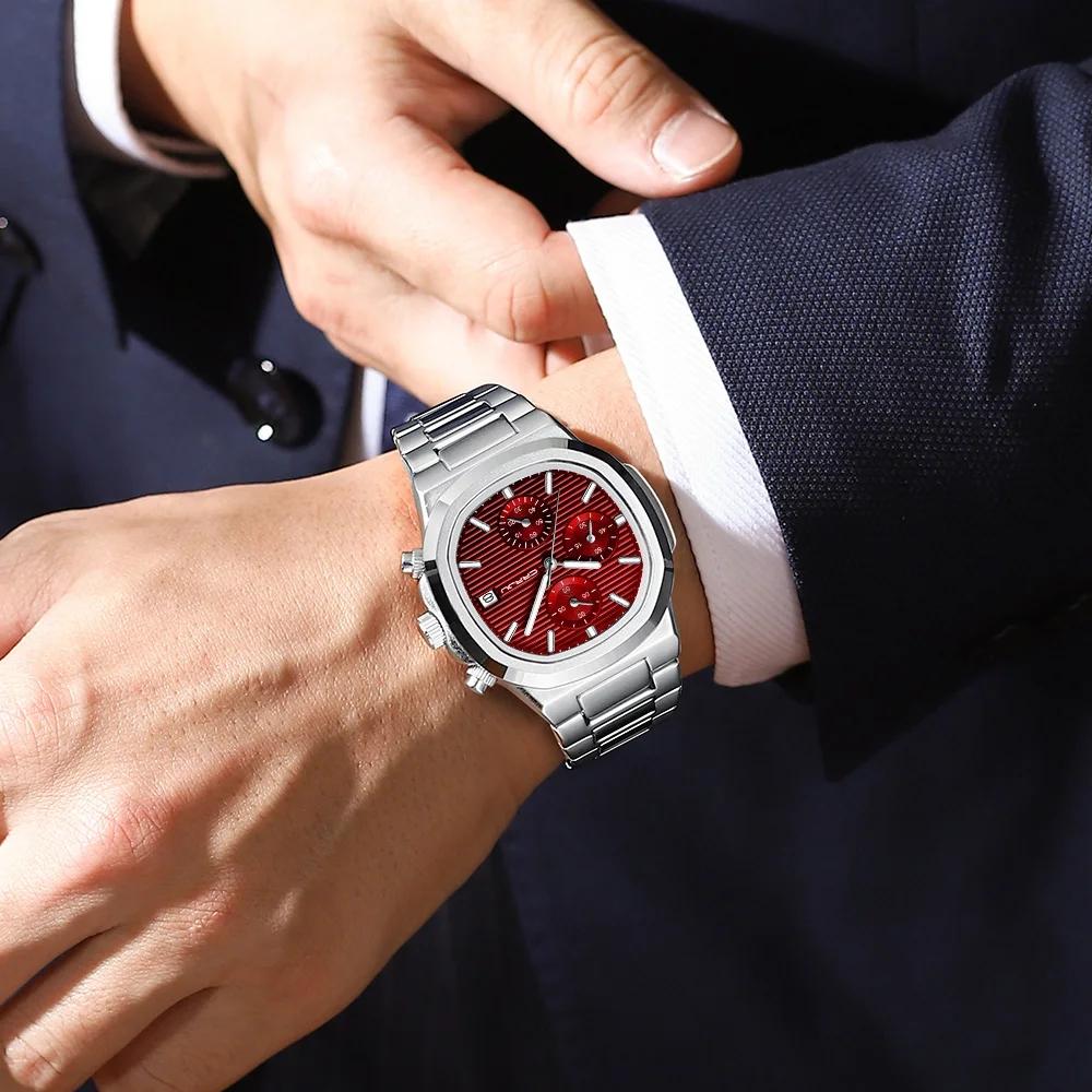 2026 Custom Your Own Logo Custom Brand Men Watch Quartz Movement Waterproof Stainless Steel Watches Luxury Wristwatch Gift
