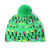 LED Knitted Christmas Hat Glowing Woolen Cap Colorful