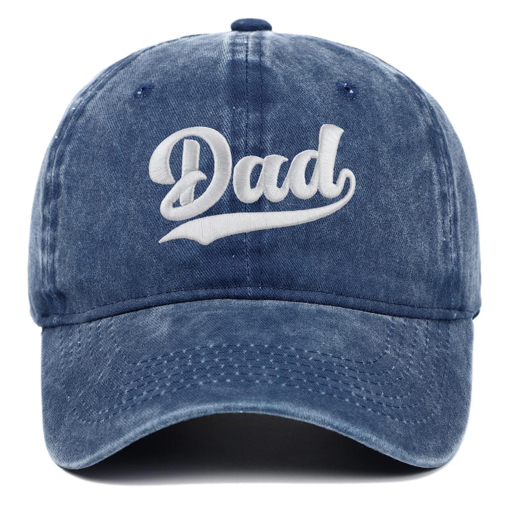 Brev Pappa Mamma Broderad Tvättad Mjuk Topp Basebollkeps Fars Dag Mors Dag Presenthatt