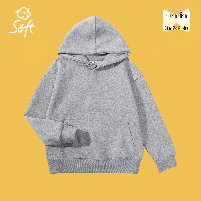 2025 Kids' Cotton Hooded Sweatshirt - Spring/Autumn Style, Loose Fit, Soft and Fashionable for Small/Medium Children