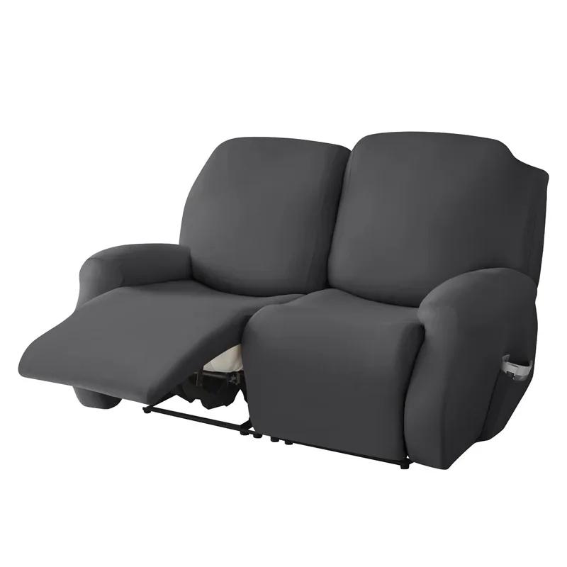 1/2/3/4 Seater Recliner Sofa Covers Elastic Relax  Armchair Cover Stretch Reclining Chair Slipcovers Furniture Protector