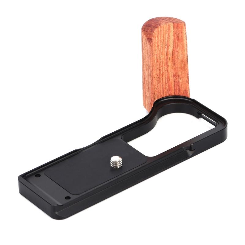 High Precise Aluminum Base Wooden Handle For R50V Cameras Hand Grip Improved Ergonomics And Durability 1/4inch Screw