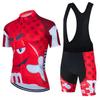 Mens Womens Cycling Bib Shorts Set With Cartoon MMs Design Breathable Moisture-Wicking Bike Outfit