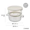 HARIO Glass Steamer Microwave Dishwasher Made In 1 Piece Basket, Heat-Resistant Glass, Safe, Safe, Japan, Heat-Resistant Container,