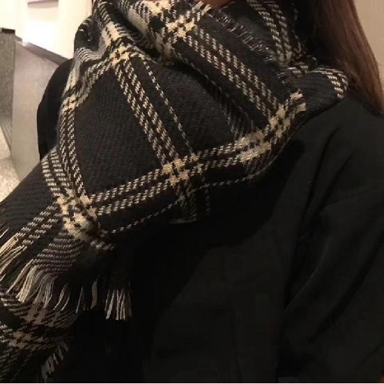 

2025 Новый двухсторонний клетчатый шарф для женщин Осень и зима Цветная шаль Корейский Рождественский шарф Утолщенный 50*200CM