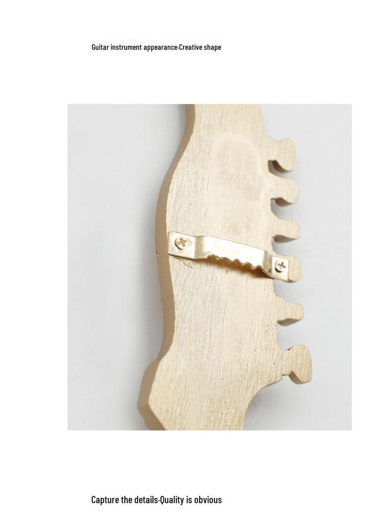 Nordic Music-Themed Guitar Wall Hooks - Set of 3 Resin Crafts