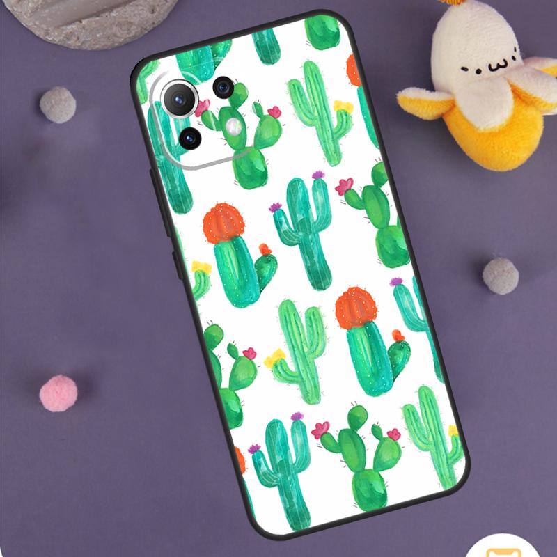 Plant Cactus Case For Xiaomi 15 Ultra 14 13T 14T 15T 17 Pro Max POCO F8 Ultra F5 F6 F7 X5 X6 X7 Pro Cover