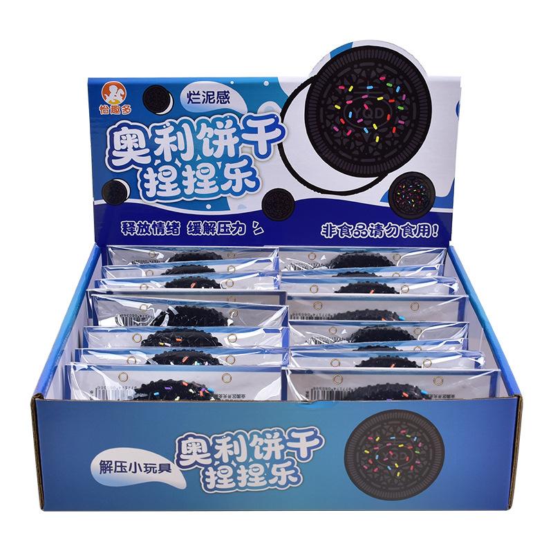 Simulation Oreo Stress Relief Squishy Toy Fidget Creative Cookie Cake Super Soft Squeeze Toy Sandwich Biscuit Antistress Gadget.