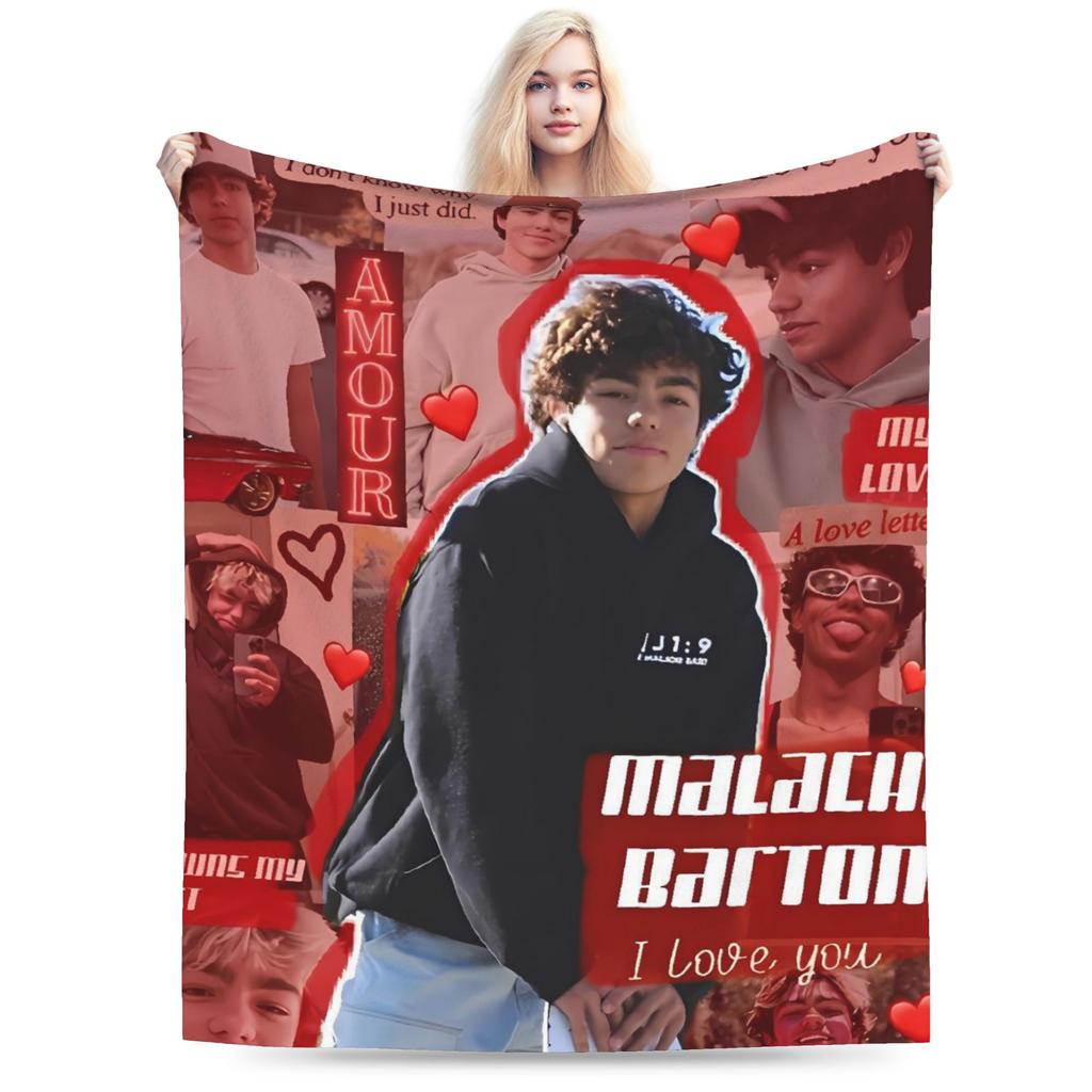 Malachi Bartons  Super Warm Blanket  Students Plush Throw Blanket Funny Home Decor Flannel Bedspread Sofa Bed Cover