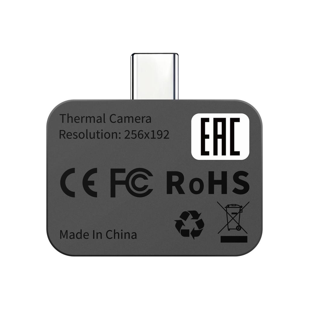 Thermal Camera, Compatible with USB-C Android Device, 512 x 384 Super Resolution, 256 x 192 IR Resolution Thermal Imager, -4°F~1022°F Temp Range -Grey