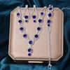 Crystal Rhinestone Jewelry Set Shining Necklace Wedding Party Earrings  Banquet