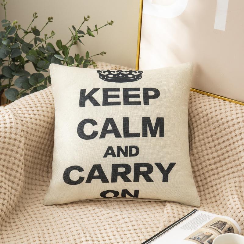 Linen Digital Print Cushion Bedside Backrest Cartoon Cute Car Pillow