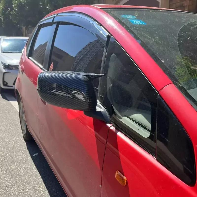 For Honda Fit Jazz 2009 2010 2011 2012 2013 Car Rearview Side Mirror Cover Wing Cap Exterior Door Housing Shell Trim Sticker