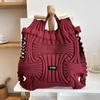 Multifunctional Pleated Elastic Knit Backpack