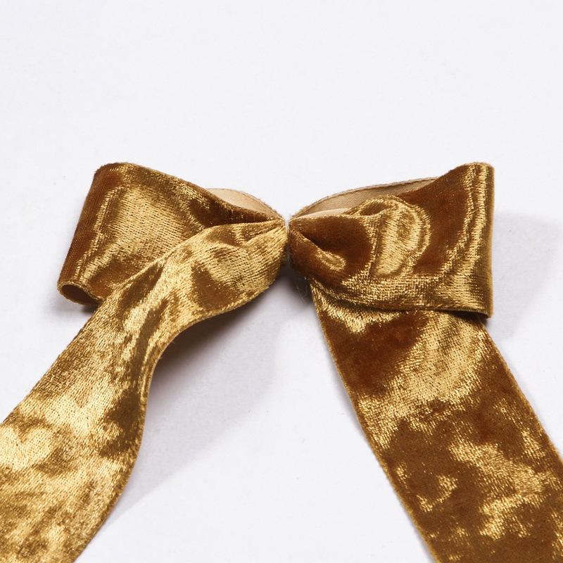 5yards 25MM 38MM Metallic Luster Velvet Stain Ribbon for Clothing Sewing DIY Hair Bows Hat Decor Craft Accessories Supply