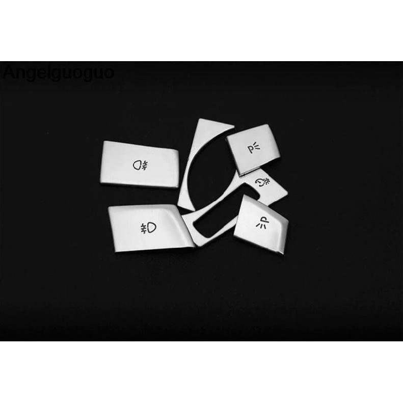 

Хромированные АБС кнопки переключателя фар, накладка с блестками, декоративная накладка-стикер для BMW 5 серии G30 2018 528Li 530Li 540Li 6 pieces