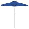Vidaxl Parasol Ogrodowy Led, Stalowy Słupek, Lazurowy, 225X225X212 Cm