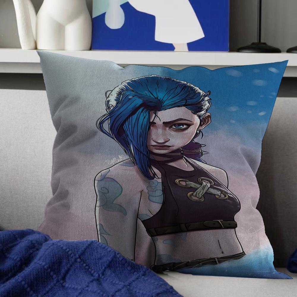 Game Arcane Legends Jinx Main Characters Art Pillow Gifts Home Office Furnishings Bedroom Sofa Car Cushion Cover Case 45x45cm