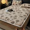 Home Carved Milk Velvet Fitted Sheet Single Piece Winter Plus Velvet Mattress Protector Cover Full Cover Bed