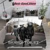 3D Fashion Game Skibidi Toilet Arale Bedding Set Print With Pillowcase Bed Duvet Cover Soft Single Double Queen Super King Size