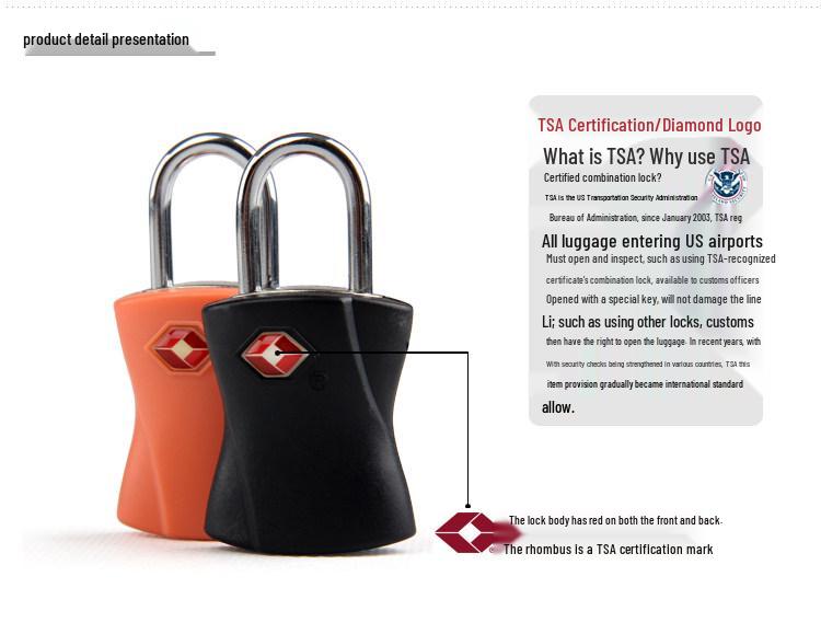 TSA Approved Backpack & Suitcase Lock - Zipper Padlock for Travel (TSA361)