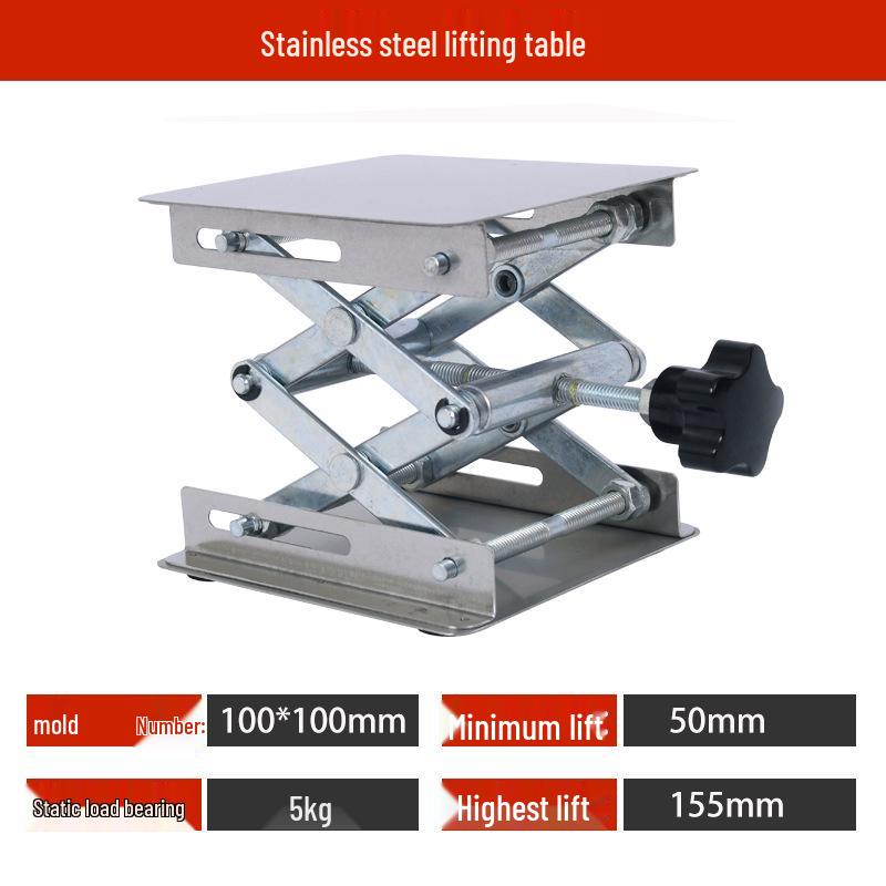 100x100 Stainless Steel Manual Laboratory Lifting Platform