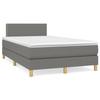 Maison Exclusive - Sommier à lattes de lit avec matelas Gris foncé 120x200cm Tissu