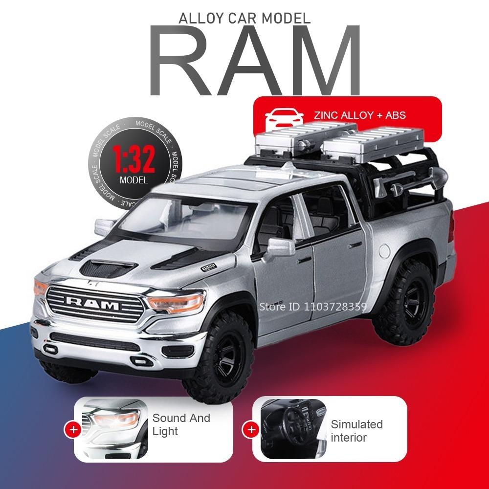 1:32 GB RAM Tacoma Modell Pickup Spielzeug Metall Druckguss Miniatur Geländefahrzeuge Geräusch Licht Rückzieher Türen zu öffnen Büro Dekoration