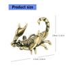 Antiqued Brass Scorpions Miniature Figurine Pen Holder Ornament for Business Gift Giving and Home Office Desktop Decors