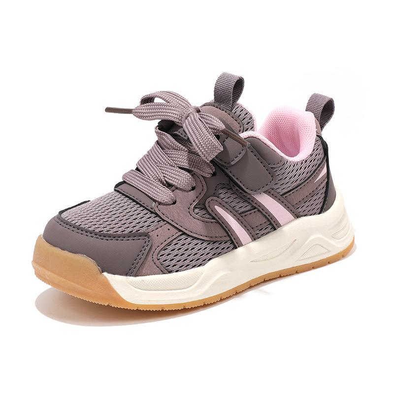 Boys Running Shoes Mesh Breathable 2025 Autumn New Children's Sports Shoes Soft Sole Non-slip Girls Comfortable Trendy Shoes