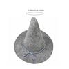 Halloween Enchanter Witch Hat Unique Wizard Men Women Retro Costume Cosplay