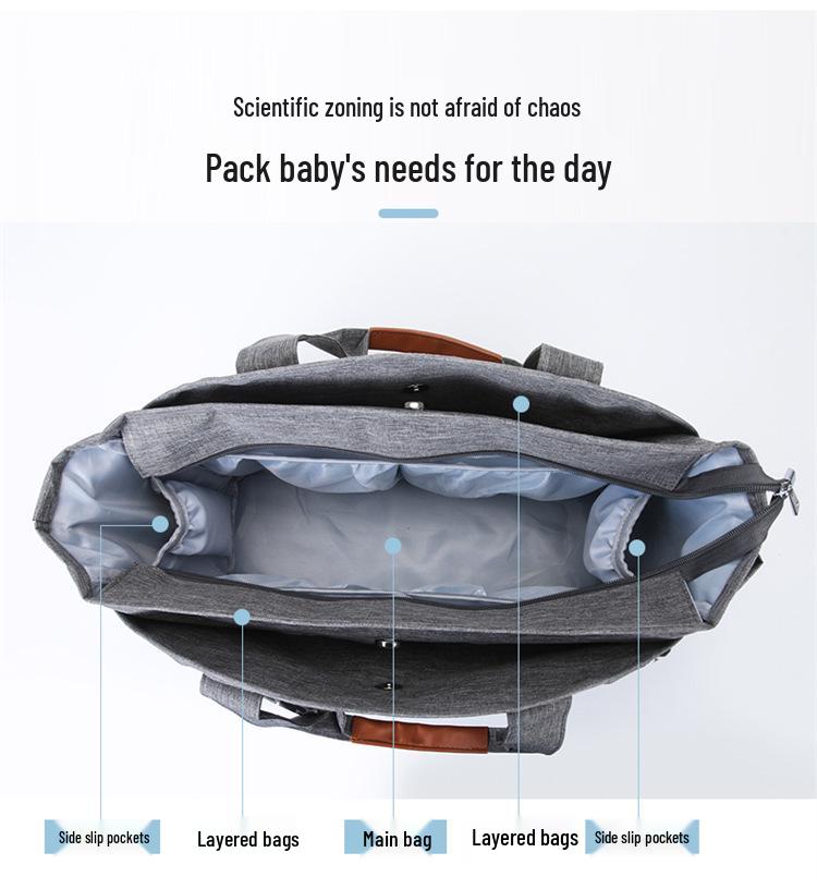 Mom & Baby Lightweight Tote: Single Shoulder Mummy Bag with Inner Divider for Travel & Commute