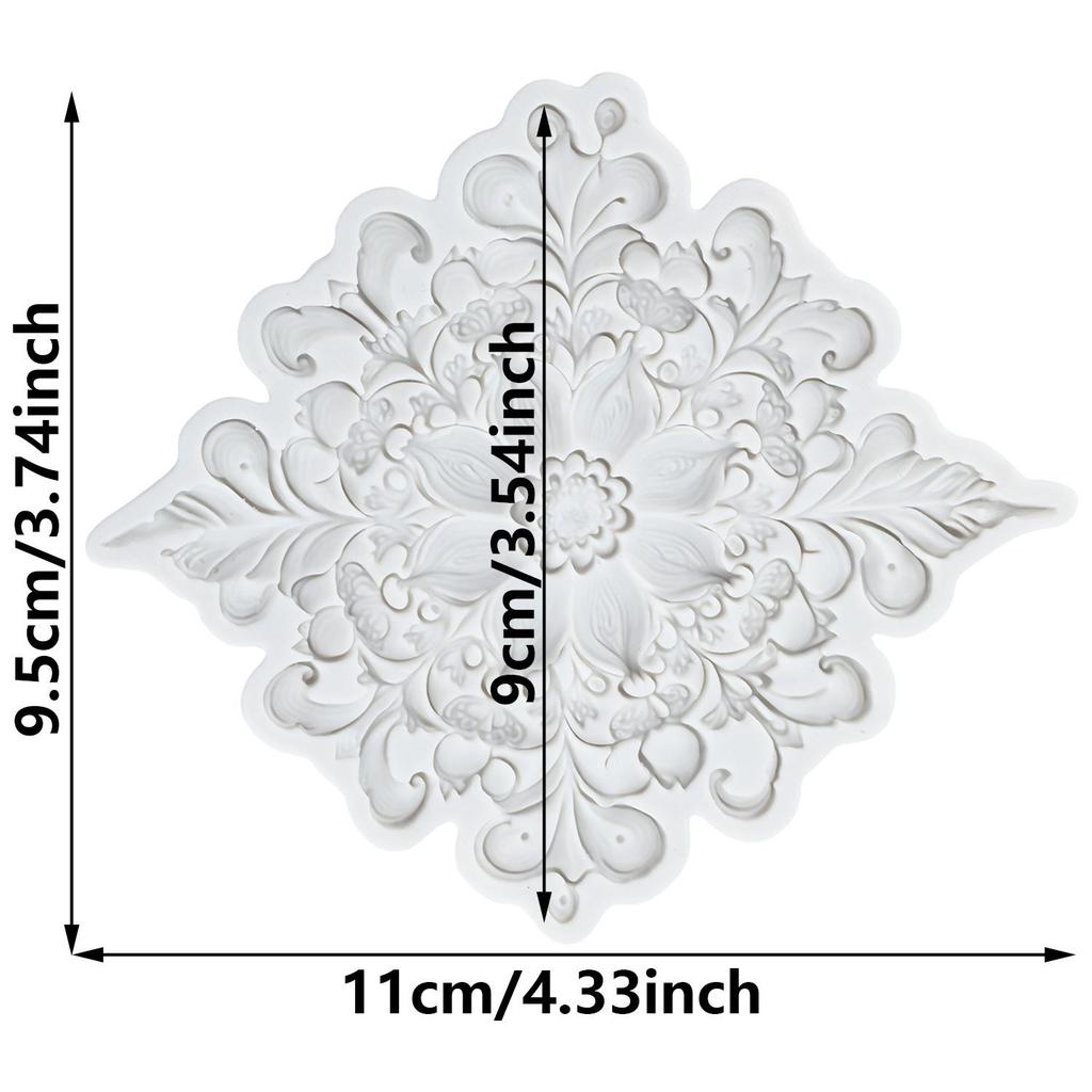 Baroque Silicone Molds Curlicues Scroll Border Lace Fondant Mold Cake Decorating Tools Cupcake Topper Chocolate Candy Craft Gum Paste Polymer Clay