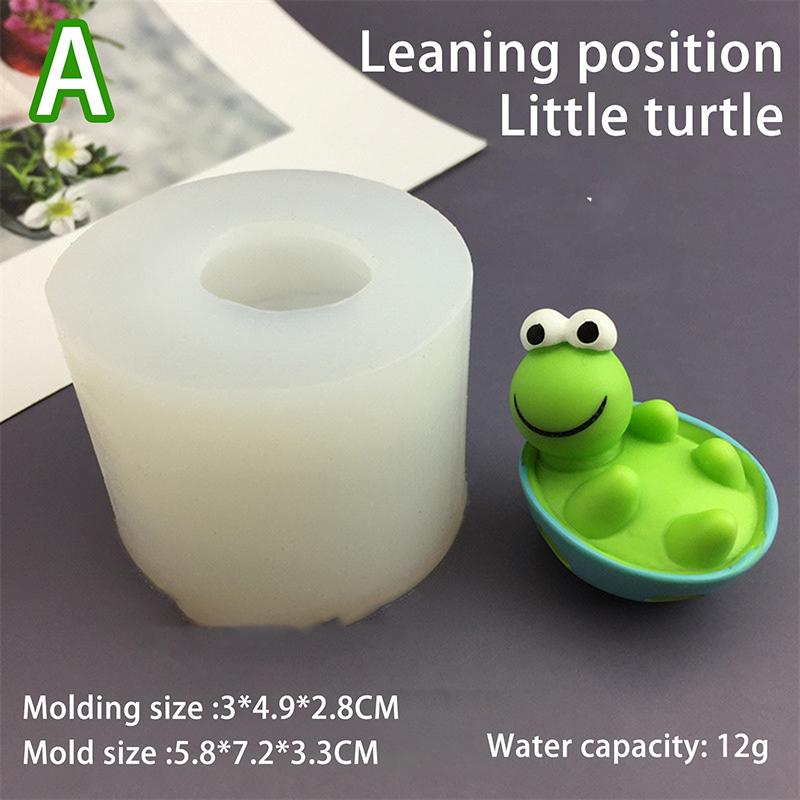 Cartoon Turtle Silicone Mold Diy Simulation Animal Model Fondant Chocolate Cake Decoration Kitchen Baking Tool Candle Soap Mold