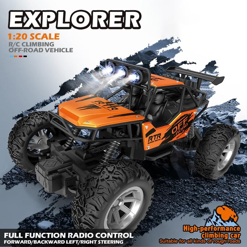 1:20 R/c Remote Control Alloy Car, Full Function Radio Control High Performance Climbing Vehicle, LED Roof Light, Christmas gift
