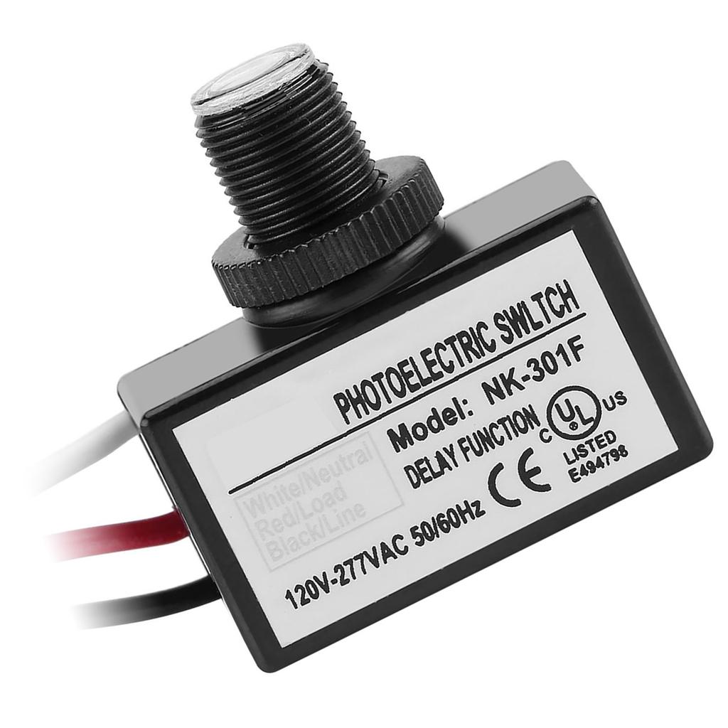 Photoelectric Control  , 120V To 277VAC Automatic On Off Light Sensor Control for Lighting Fixtures