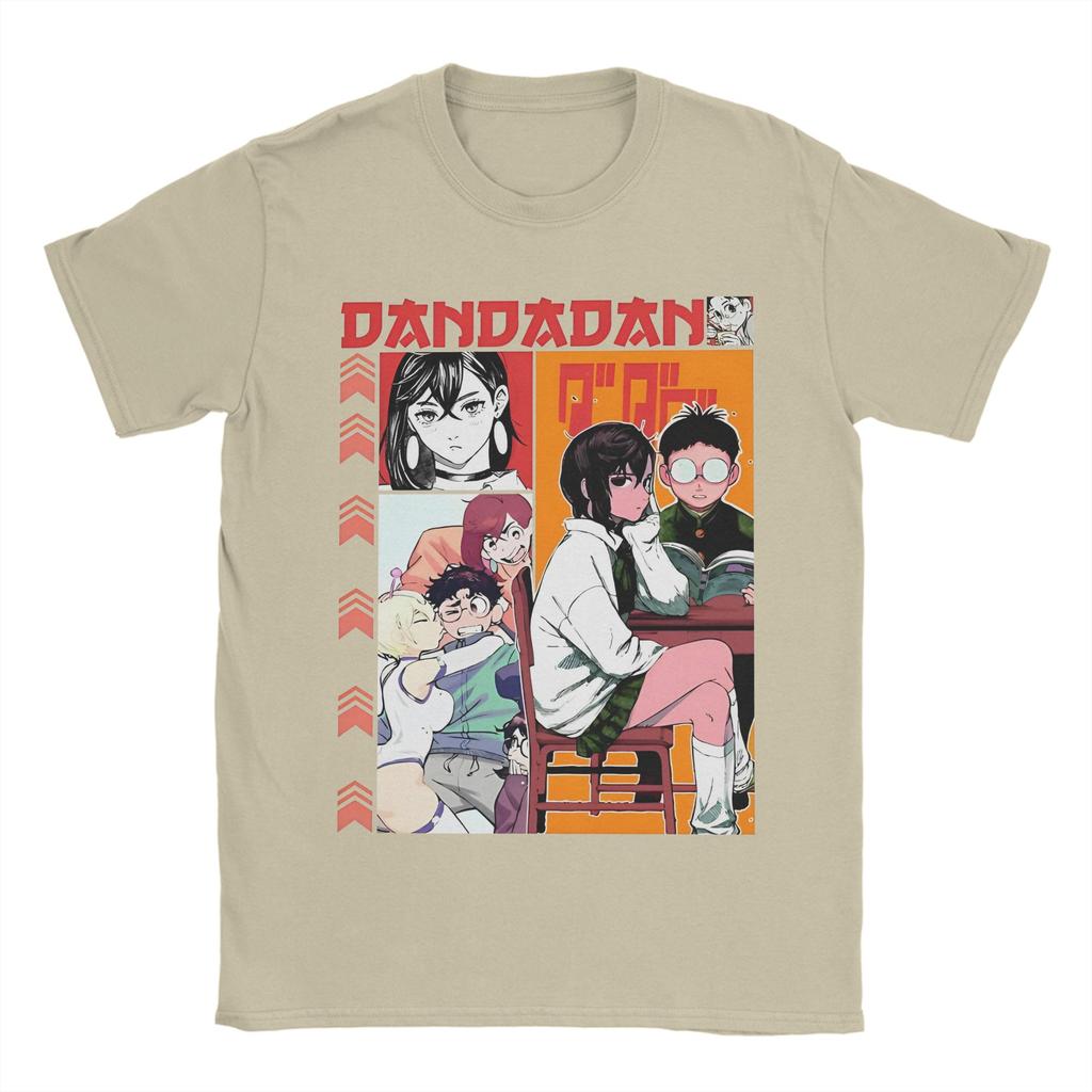 Men Women's Dandadan Ken Takakura Momo Ayase T Shirts Anime 100% Cotton Tops Novelty Short Sleeve Crew Neck Tees Graphic T-Shirt