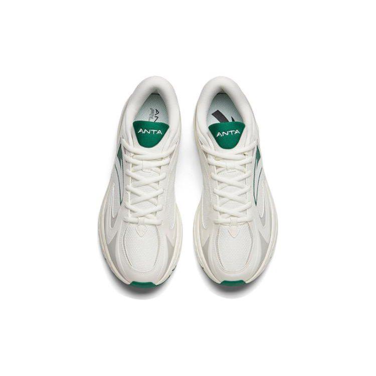 Anta AT952 Vintage Breathable Low top Sports Casual Shoes Men's White Green Gray 912235597-1