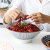 Nordic Underglaze Ceramic Ramen Noodle Soup Bowl Set