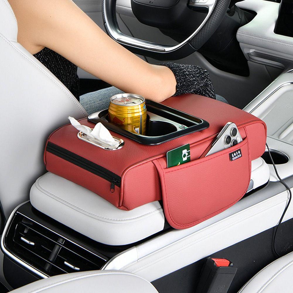 Multifunctional Armrest Pad Portable Storage Box New Car Armrest Pillow  Universal