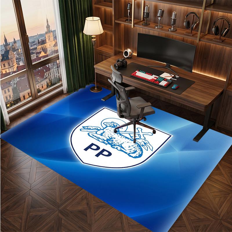 Preston North End Football Print Crystal Velvet Rug, Comfortable Water Absorbent Non Slip Indoor Floor Carpet
