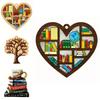 Adorable Cartoon Themed Book Lover Ornament Vintage Acrylic Car Interior Decor