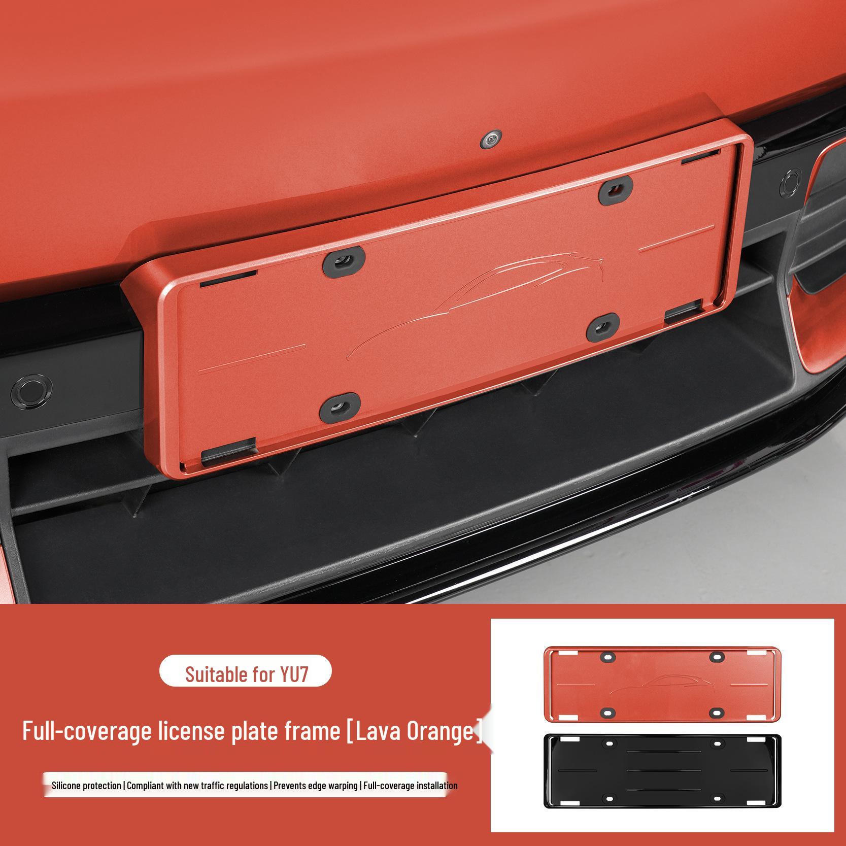 Protective Frame for Xiaomi YU7 Green License Plates - New Traffic Regulations Compliant