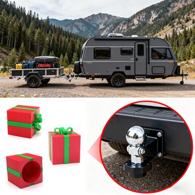 Christmas Gift Box Car Trailer Cap Decoration, Christmas Car Decoration, Christmas Surprise For Friends And Family