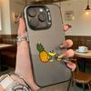Pineapple and Slice Cartoon Hard Phone Case for Iphone 16 15 14 13 12 11 Pro Max Mini Shockproof Anti-Scratch Protective Cover