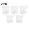 Breathable Plant Pots for Rootlets Clear Plastic Orchid Pot with Saucer, Repotting Supplies Drainage Holes, Ventilated Flower Rose, Phalaenopsis,