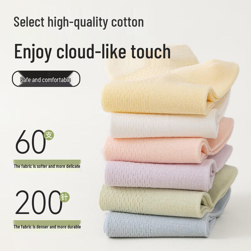 Mao Ren Women's 100% Cotton Breathable Mesh Boat Socks, 6 Pairs