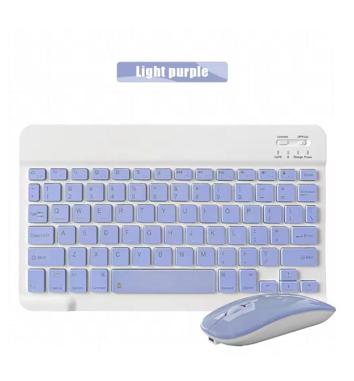 Hebrew Russian Korean Spanish Portable 10 Inch Wireless Keyboard and Mouse Set For iPad Samsung Huawei Tablet Laptop IOS Android